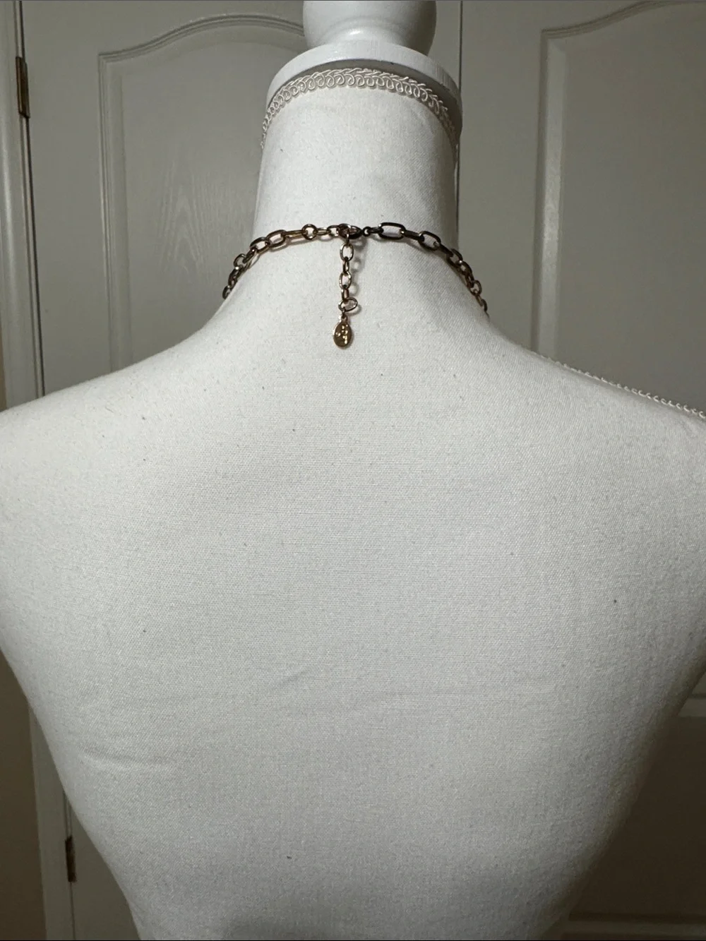 LOFT Layered Peach and Cream Beaded Necklace